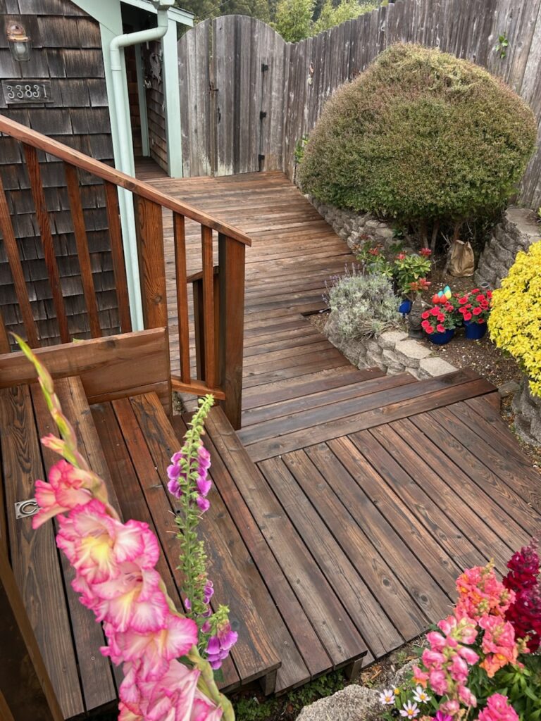 Deck & Fence staining services in Mendocino County